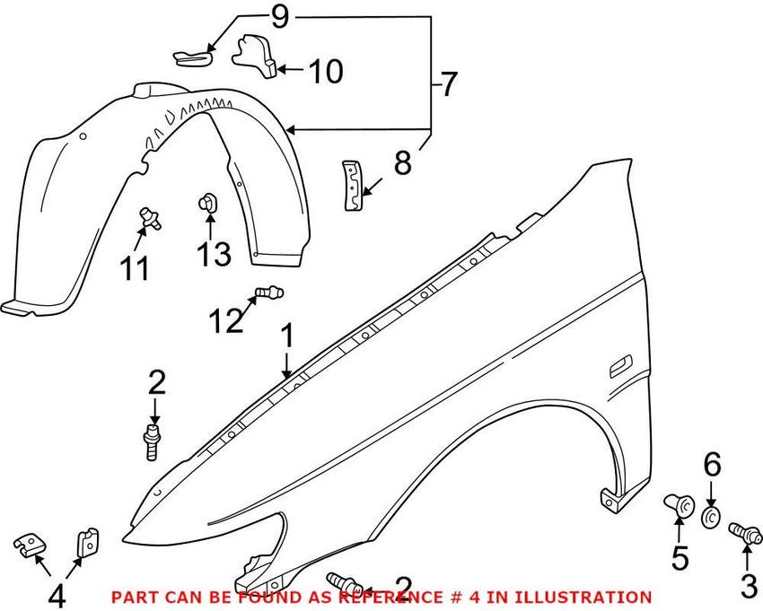 Retainer Clip Genuine Saab 4345864